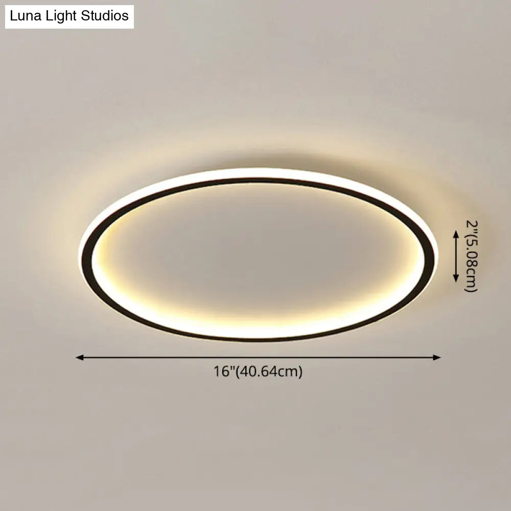 Contemporary Aluminum Flushmount Lights - Stylish Ceiling Fixture For Living Room