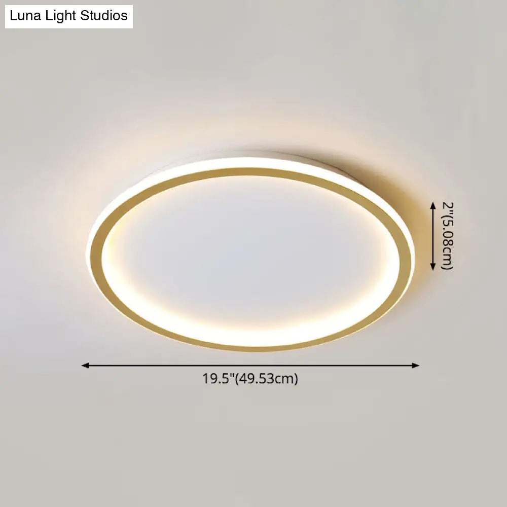 Contemporary Aluminum Flushmount Lights - Stylish Ceiling Fixture For Living Room