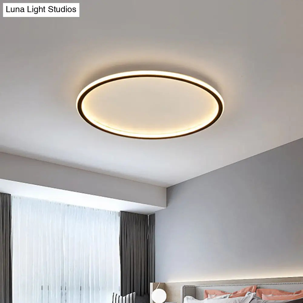 Contemporary Aluminum Flushmount Lights - Stylish Ceiling Fixture For Living Room