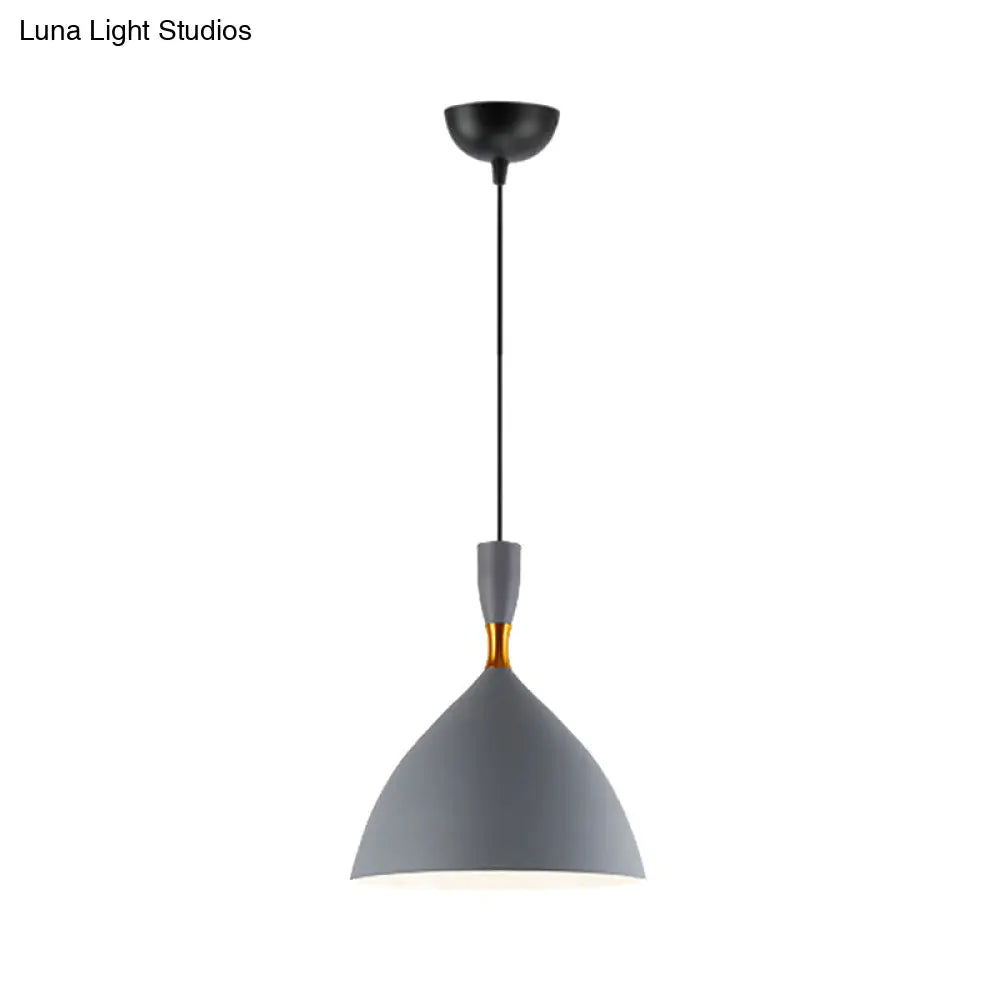 Contemporary Aluminum Funnel Suspension Pendant Lamp - Fits Study Room Or Cafe 6.5/10 Inch Wide 1