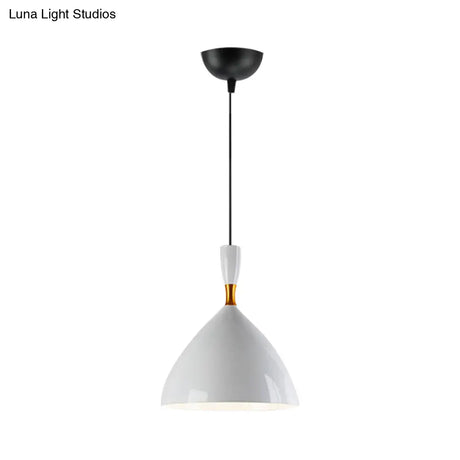 Contemporary Aluminum Funnel Suspension Pendant Lamp - Fits Study Room Or Cafe 6.5/10 Inch Wide 1