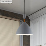 Contemporary Aluminum Funnel Suspension Pendant Lamp - Fits Study Room Or Cafe 6.5/10 Inch Wide 1
