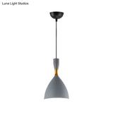 Contemporary Aluminum Funnel Suspension Pendant Lamp - Fits Study Room Or Cafe 6.5/10 Inch Wide 1