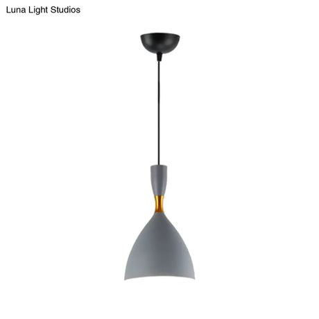 Contemporary Aluminum Funnel Suspension Pendant Lamp - Fits Study Room Or Cafe 6.5/10 Inch Wide 1