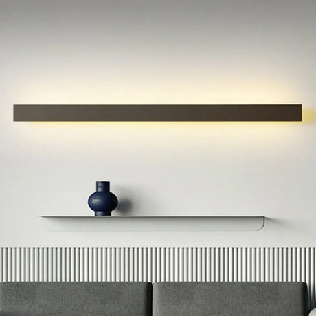 Contemporary Aluminum Linear Led Wall Sconce For Living Room Black / Large White