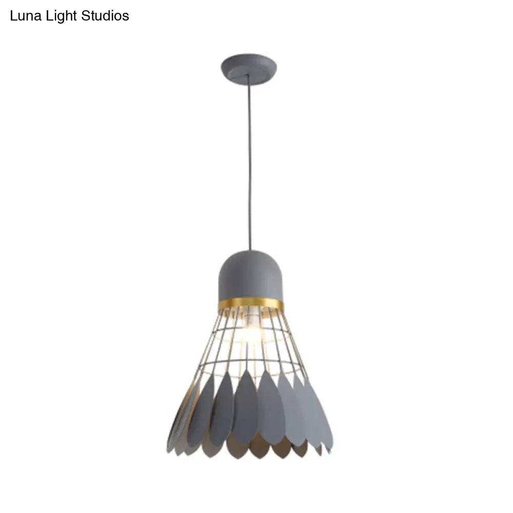 Contemporary Badminton Inspired Iron Suspension Light