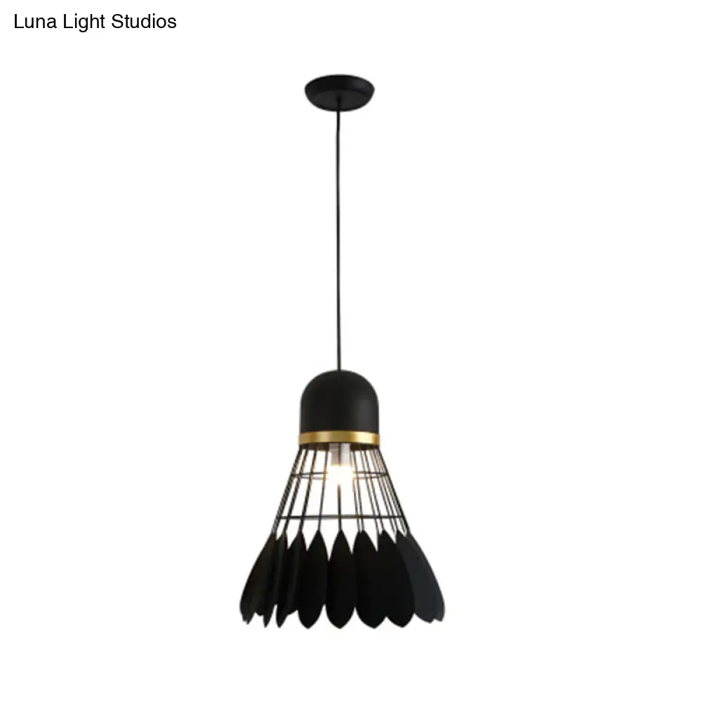 Contemporary Badminton Inspired Iron Suspension Light