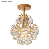 Contemporary Bent Arm Ceiling Light - Metal 1 Semi Flush Mount Gold/Black