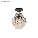 Contemporary Bent Arm Ceiling Light - Metal 1 Semi Flush Mount Gold/Black
