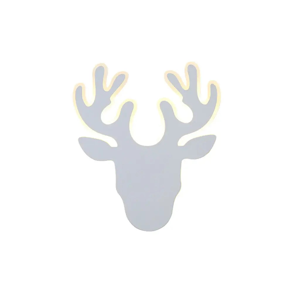 Contemporary Black And White Antler Led Sconce