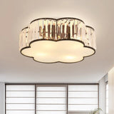 Contemporary Black Crystal Cloud Flush Lamp With 3/4/5 Lights - Bedroom Flushmount Lighting 4 /