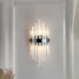Contemporary Black Crystal Wall Lamp For Living Room