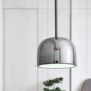 Contemporary Black Dome Pendant Light For Study Room - Metal Hanging Ceiling Fixture
