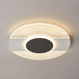 Contemporary Black Led Ceiling Flush Mount Light For Bedroom - Warm/White 9/12/18 Wide