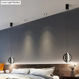 Contemporary Black Led Pendant Light - Orbit Metal Ceiling Kit With Warm/White Lighting