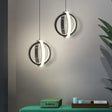 Contemporary Black Led Pendant Light - Orbit Metal Ceiling Kit With Warm/White Lighting / Warm