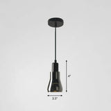 Contemporary Black Smoke Grey Glass Pot Lid Pendant Light For Dining Room Ceiling Lighting / D