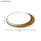 Contemporary Black/White Led Circle Flush Mount Ceiling Light Metal Fixture In White/Warm