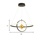 Contemporary Black/White Orbit Led Ceiling Pendant Light With Warm/White Acrylic Chandelier