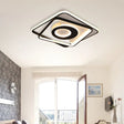 Contemporary Black/White Square Flushmount Led Ceiling Light For Bedroom - Sizes: 16’ 19.5’