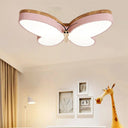 Contemporary Butterfly Acrylic Led Ceiling Light For Living Room - Flush Mount Design Pink / 19.5’
