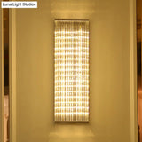 Contemporary Chrome Led Wall Sconce: Clear Glass Bar Mount Light