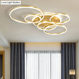 Contemporary Circle Flush Mount Ceiling Light For Living Room