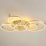 Contemporary Circle Flush Mount Ceiling Light For Living Room 6 / Gold Warm
