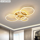 Contemporary Circle Flush Mount Ceiling Light For Living Room