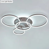 Contemporary Circle Flush Mount Ceiling Light For Living Room