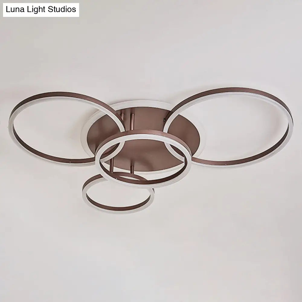 Contemporary Circle Flush Mount Ceiling Light For Living Room