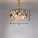 Contemporary Clear Crystal Chandelier Pendant Light - Ideal For Bedroom Ceiling / 16