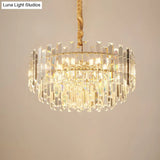 Contemporary Clear Crystal Prismatic Pendant Light Fixture - 8/10 Bulbs 18’/23.5’ Wide