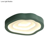 Contemporary Cloud Led Flushmount Ceiling Light Fixture In Black/Yellow/Blue - Warm/White Options