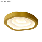 Contemporary Cloud Led Flushmount Ceiling Light Fixture In Black/Yellow/Blue - Warm/White Options