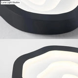 Contemporary Cloud Led Flushmount Ceiling Light Fixture In Black/Yellow/Blue - Warm/White Options