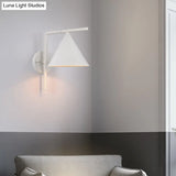 Contemporary Conical Wall Sconce Light For Bedroom - Metal 1 Head Black/White/Gold