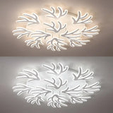 Contemporary Coral Flush Ceiling Light: Acrylic Flushmount With Led Lights In Warm/White/Natural 12