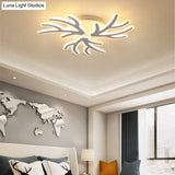 Contemporary Coral Flush Ceiling Light: Acrylic Flushmount With Led Lights In Warm/White/Natural