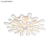 Contemporary Coral Led Flush Mount Ceiling Light - Acrylic 4/6/12 - Light Bedroom Lighting Fixture