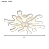 Contemporary Coral Led Flush Mount Ceiling Light - Acrylic 4/6/12 - Light Bedroom Lighting Fixture