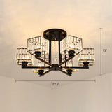 Contemporary Crystal Ceiling Lamp With Prismatic K9 Crystals 6 / Black