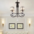Contemporary Crystal Chandelier - 4/6/8 Lights Circle Hanging Light In Black For Bedroom 4 /