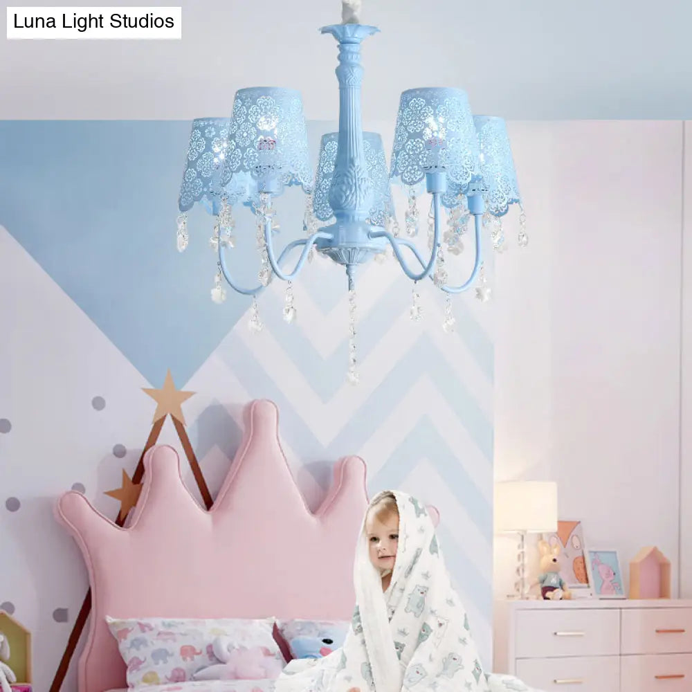 Contemporary Crystal Metal Pendant Chandelier For Living Room
