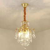Contemporary Crystal Strands Ceiling Light Fixture - Terrace Semi Flush Mount Chandelier Gold / H