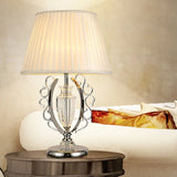 Contemporary Crystal Table Lamp: Hand-Cut Modern Urn Shape Chrome Finish