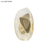 Contemporary Crystal Wall Light With Led Geometric Design Multiple Colors Warm/White For Dining Room