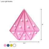 Contemporary Diamond Led Wall Night Light - Battery Operated