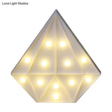 Contemporary Diamond Led Wall Night Light - Battery Operated
