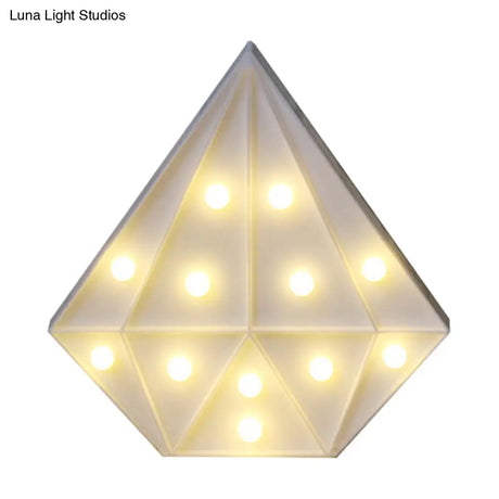Contemporary Diamond Led Wall Night Light - Battery Operated
